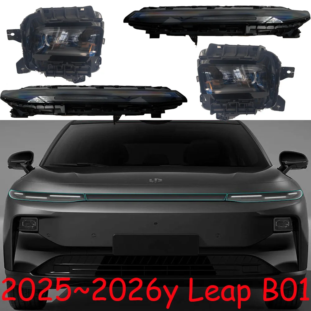 

1 шт. автомобильные аксессуары, бампер, головной свет для Leap B10, дневный свет, 2025 ~ 2026y, противотуманная фара Leapmotor, отражатель, фара