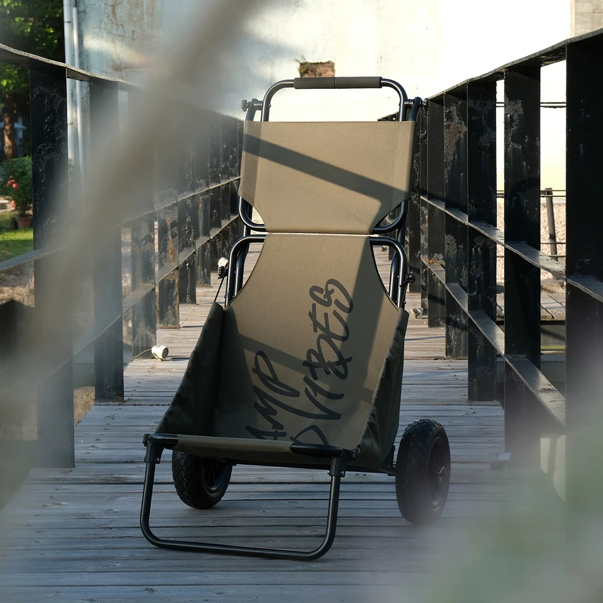Folding cart outdoor, camping fishing, storage camping chairs, portable handling, shopping travel, small trailer aluminum alloy