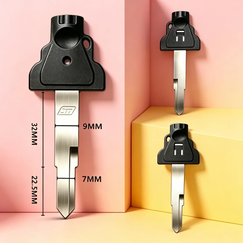Motorcycle Blank Key Uncut Replacement for KYMCO Scooter Anti-Theft Magnet Lock CT250 300 400 Racing Kcc Acc LIKE150