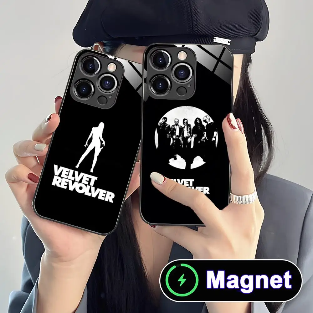 

Velvet Revolver Phone Case for iPhone 17 16 15 14 13 12 11 Air Pro Max Plus Mini Glass Magnet Cover