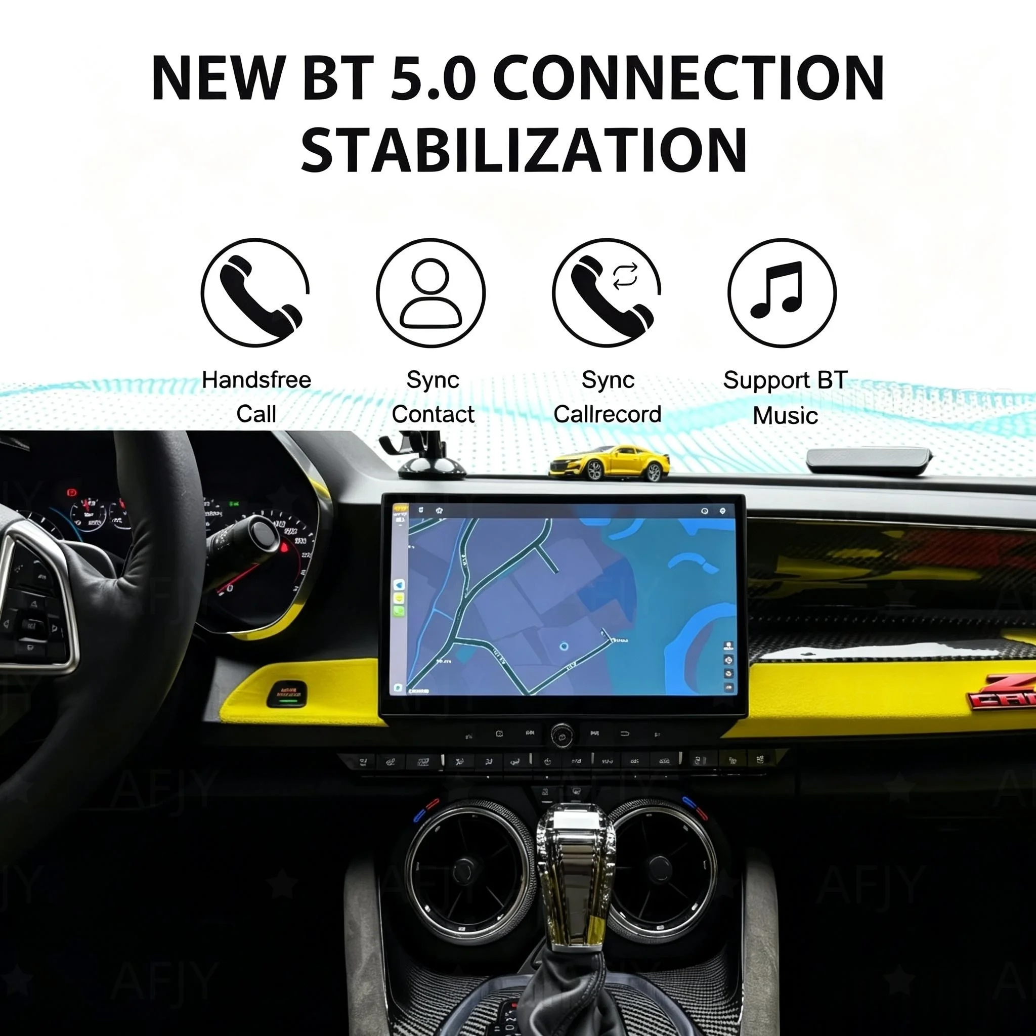 JY 11.6 Inch Android 14 For Chevrolet Camaro 2016-2025 Car CarPlay Screen GPS Navigation Multimedia Video Player DSP 4G Bluetoot