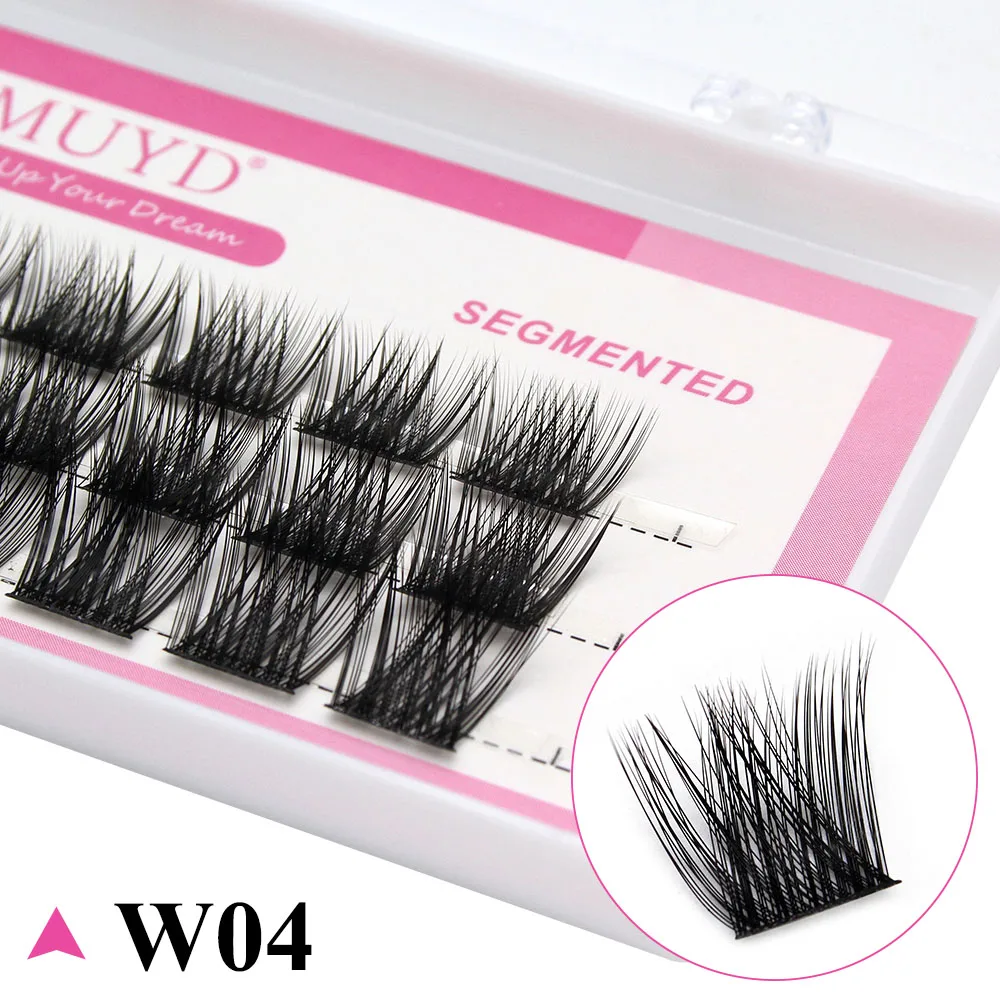 Natural soft fluffy false eyelashes DIY personal eyelash extensions natural segmented eyelashes mink hair