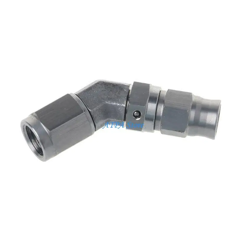 

U13C Stainless Steel 45 Degree Female AN-3 3AN JIC PTFE Hose End Brake Fitting For Teflon Hose with Brass Insert