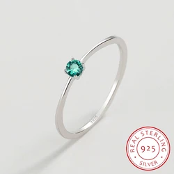 2022 NEW Classic Paraiba Round Emerald Sterling S925 Silver Couple Ring For Women Sapphire  Engagement Anniversary Gift Jewelry
