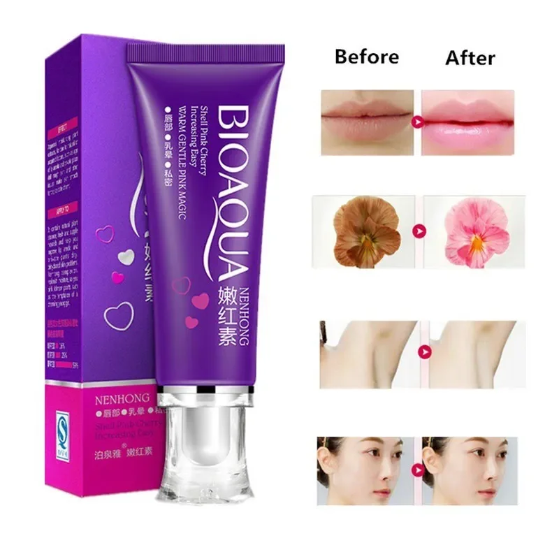 BIOAQUA Whitening Cream Lips Whitening Bioaqua Gel Body Care for Lips Nipples Labia Feminine Pink Girl Cream 30G