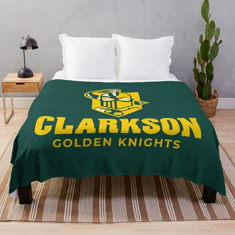 Clarkson Golden Knights Throw Blanket blankets and throws christmas gifts Decorative Sofa Decorative Throw Blankets