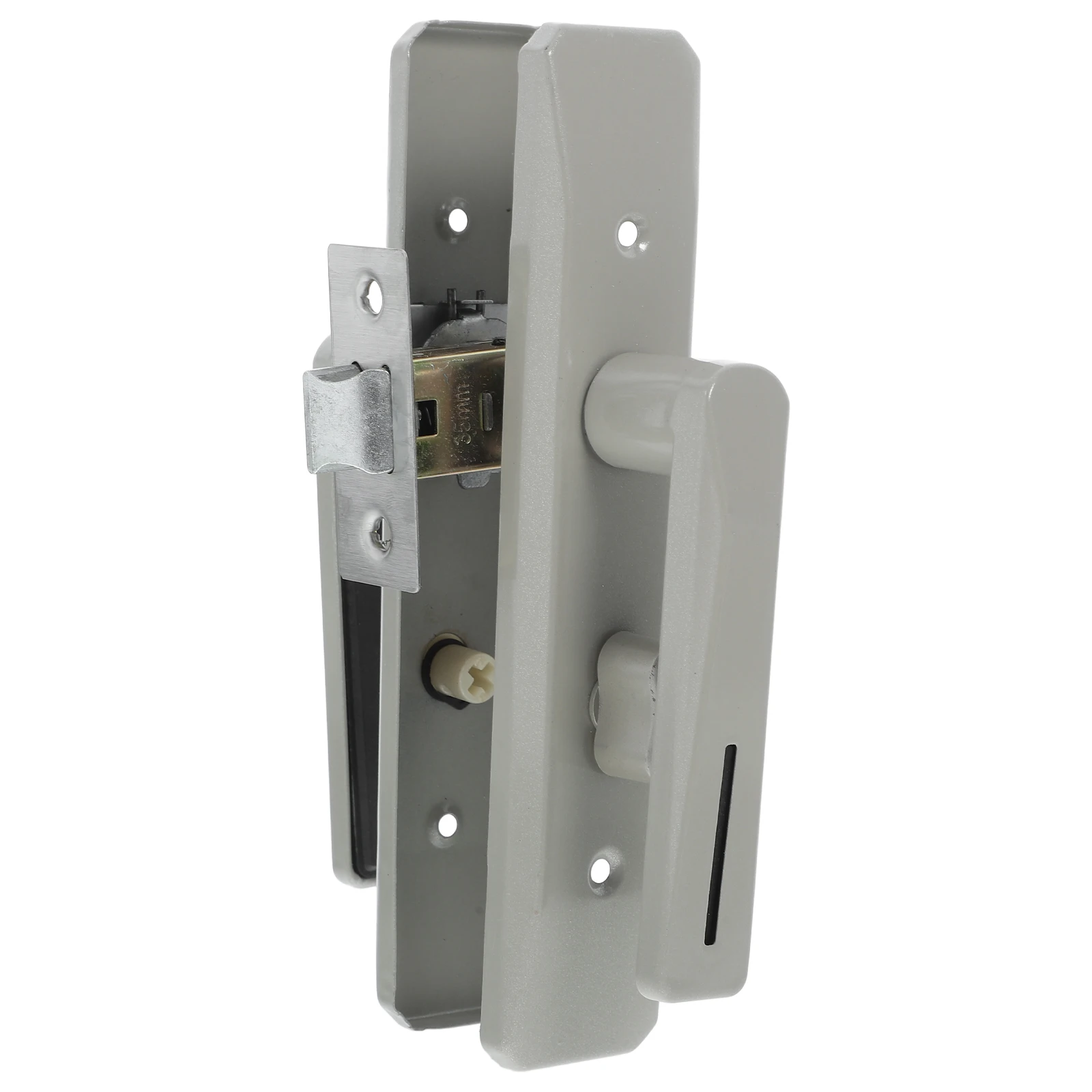 

Keyless Bathroom Door Handle Iron Interior Lock Lever Design Privacy Screen Passage Latch for Washroom Toilet Security Sliding