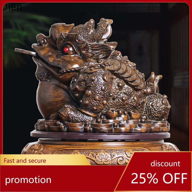 

LXC Three-legged Golden Toad Wealth-Attracting Ornament Modern Living Room Wine Cabinet Decoration Office Decor