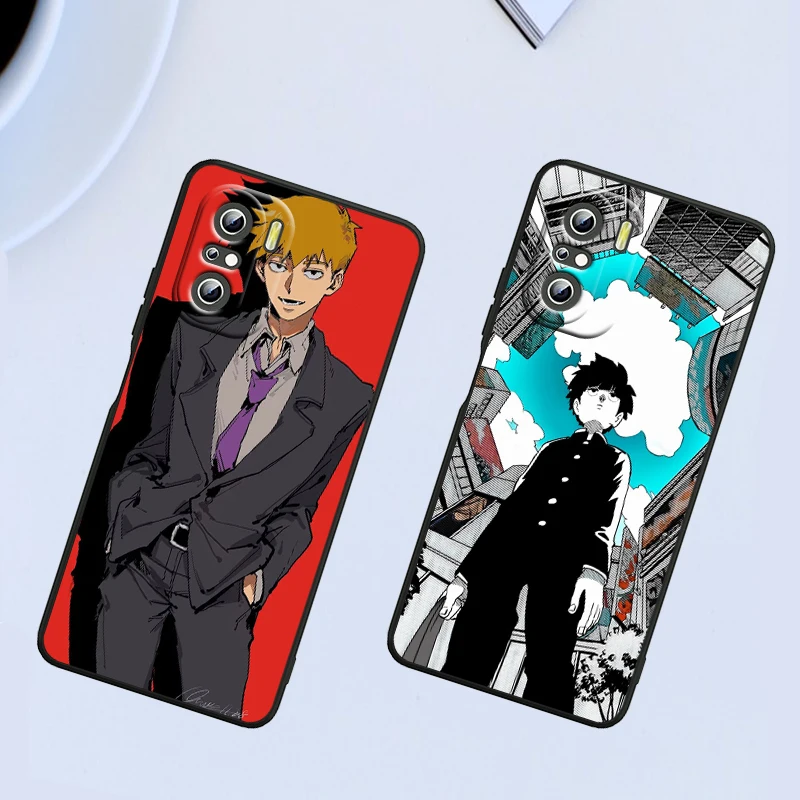 Anime Mob Psycho 100 For Xiaomi Redmi Note 13 12 11E 11S 11 11T 10 10S 9 9S Pro Plus 4G 5G Black Phone Case