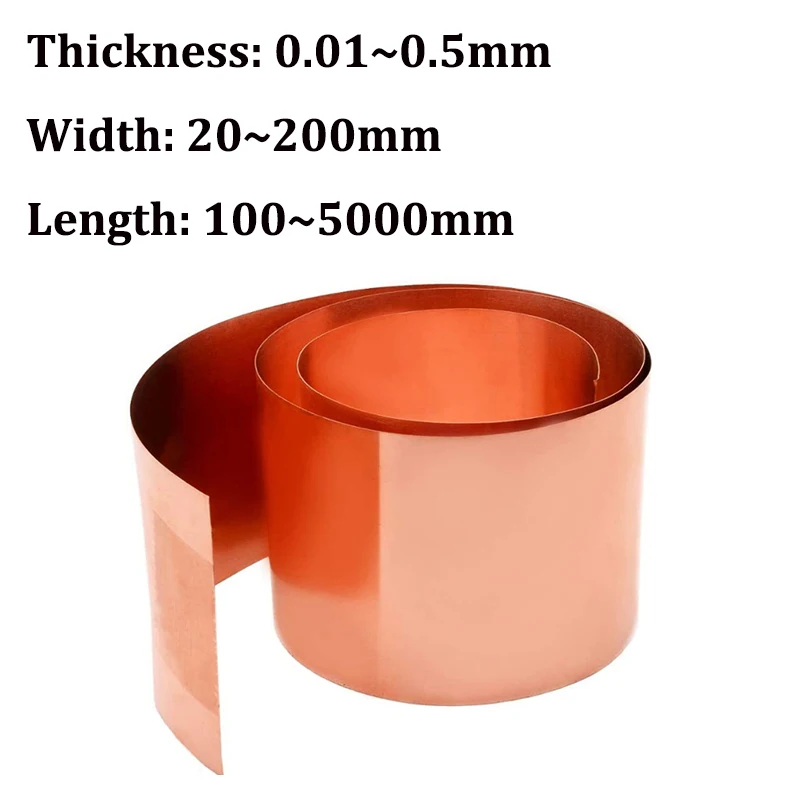 Folha de Metal Platewidth de 99 Pure Copper cu Comprimento de 20200 mm Comprimento de 1005000 mm 1pc