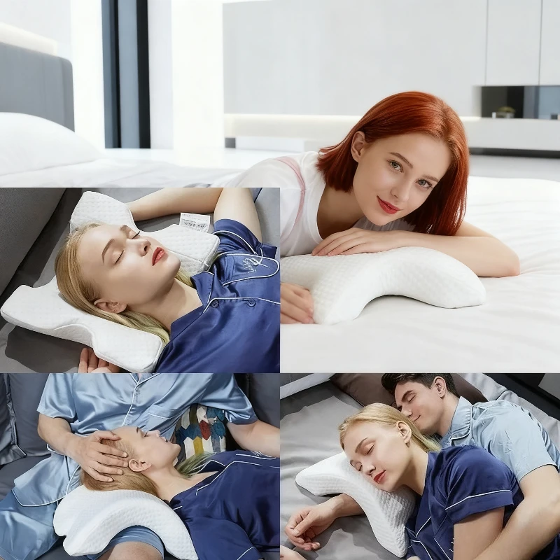 وسادة منحنية على شكل حرف U للنوم، وسادة يد من إسفنج ميموري، منتجات مجوفة، وسادة للرقبة، نوم جانبي للسفر، هدية عيد الميلاد #2