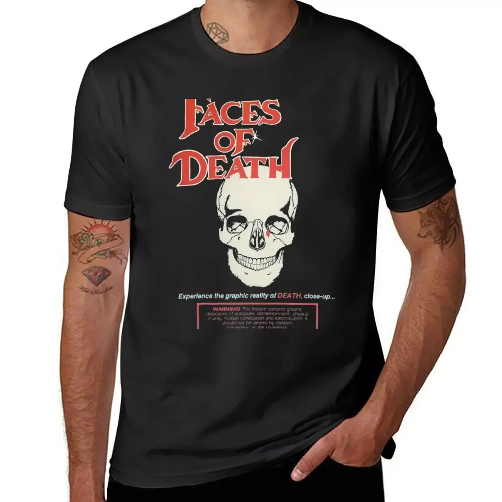 Faces of Death - Cover Art（1978）VHSGasm Video| HORROR MERCH T-Shirt kawaii clothes blanks oversizeds t shirt for men