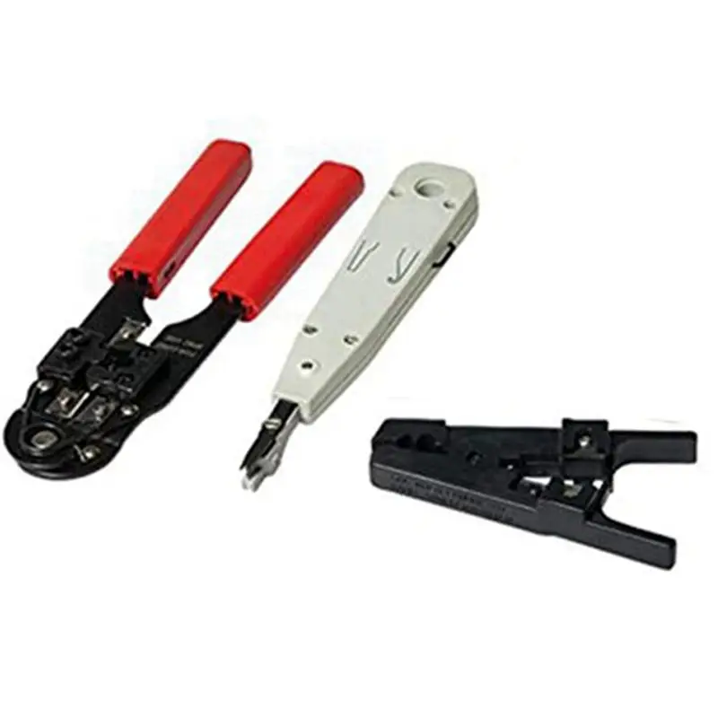 

ABFI 4-Piece Wire Stripper Network Cable Tester Wire Crimping Pliers Network Tool Combination Set Punching Tool