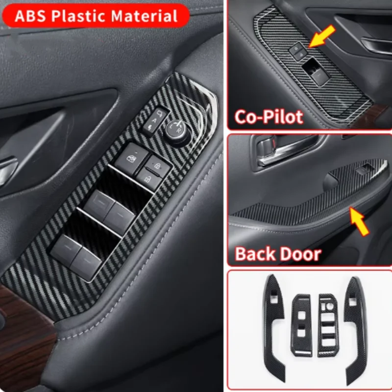 For Toyota Land Cruiser LC300  2023-2024 Windows Control Panel Decoration Protective Sticker Interior Accessories Tuning