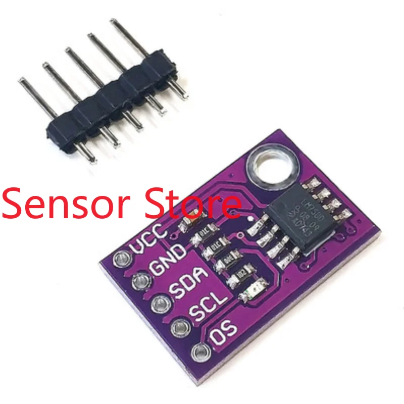 5PCS LM75 Temperature Sensor High-speed I2C Interface High-precision Development Board Module LM75AD LM75BD