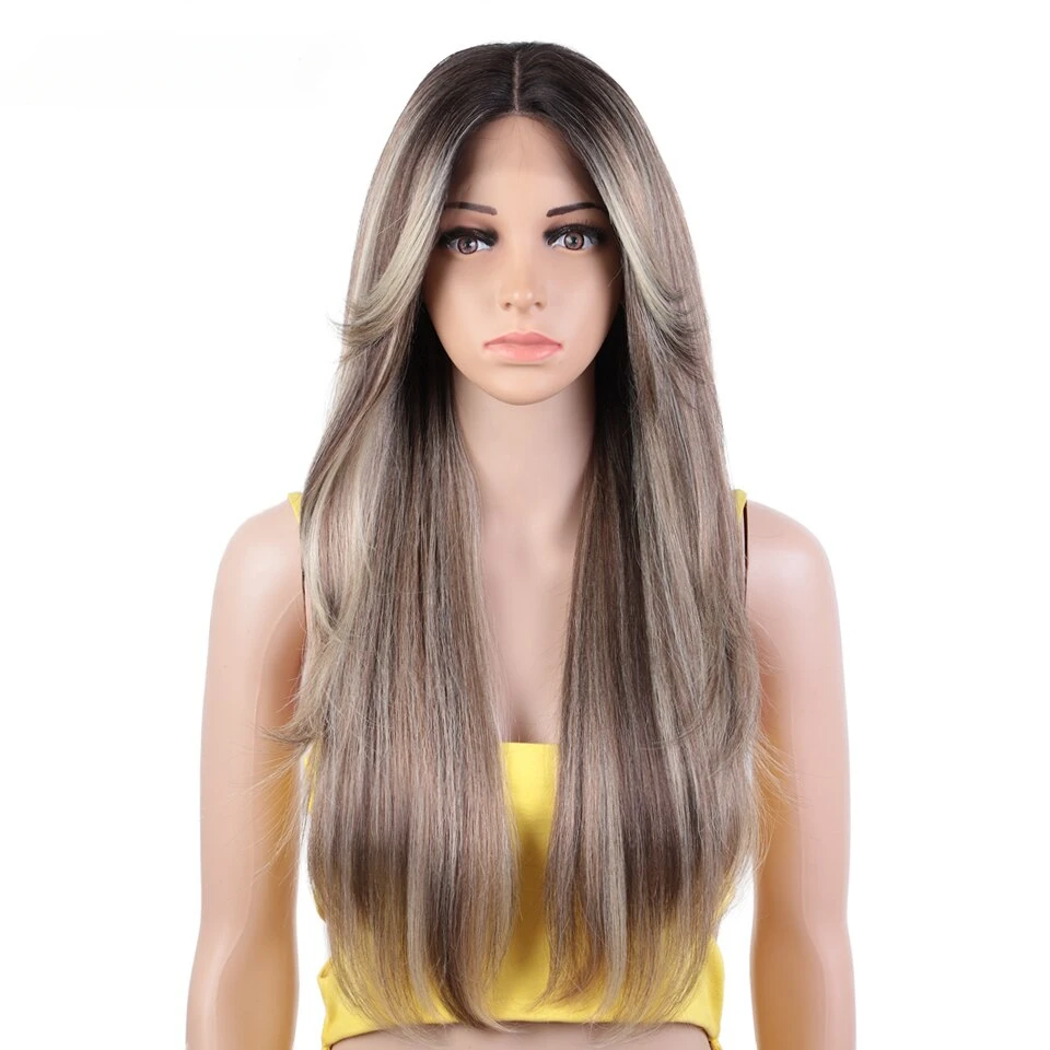 

Noble Synthetic Lace Front Wig 26"Long Straight Lace Cosplay Blonde Wigs For Women Lace Synthetic Wigs