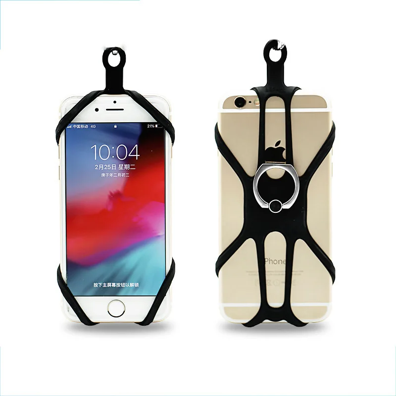 Silicone Phone Lanyard Holder Mobile Phone Ring Buckle Hanging Rope Sleeve Detachable Neck Cord Safety Tether Keychain Rope