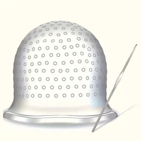 2pcs Reusable Silicone Hair Staining Cap Multicolor Hair Coloring Dye Cap with Hook Silicone Hair Coloring Cap for Home Salon