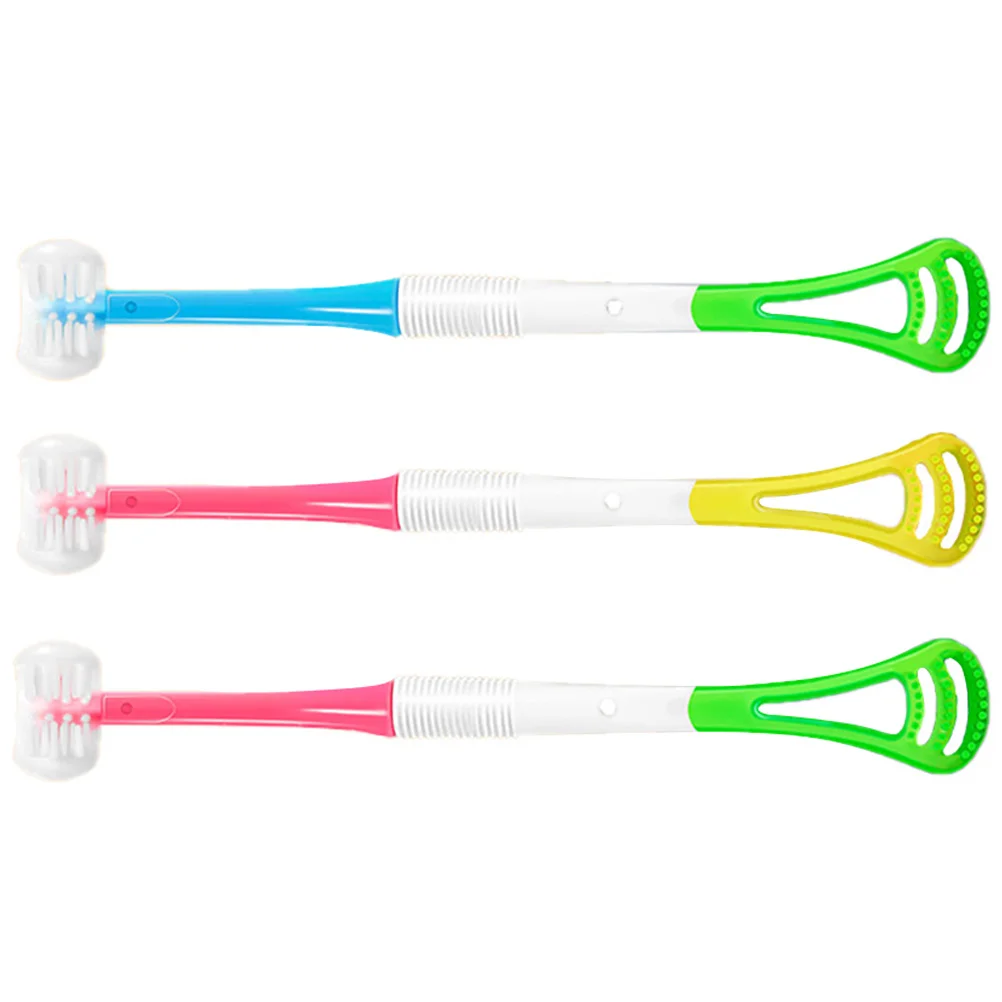 Toothbrush Baby Tongue Cleaner Tools for Kids Coating Scraper Sticker Silica Gel