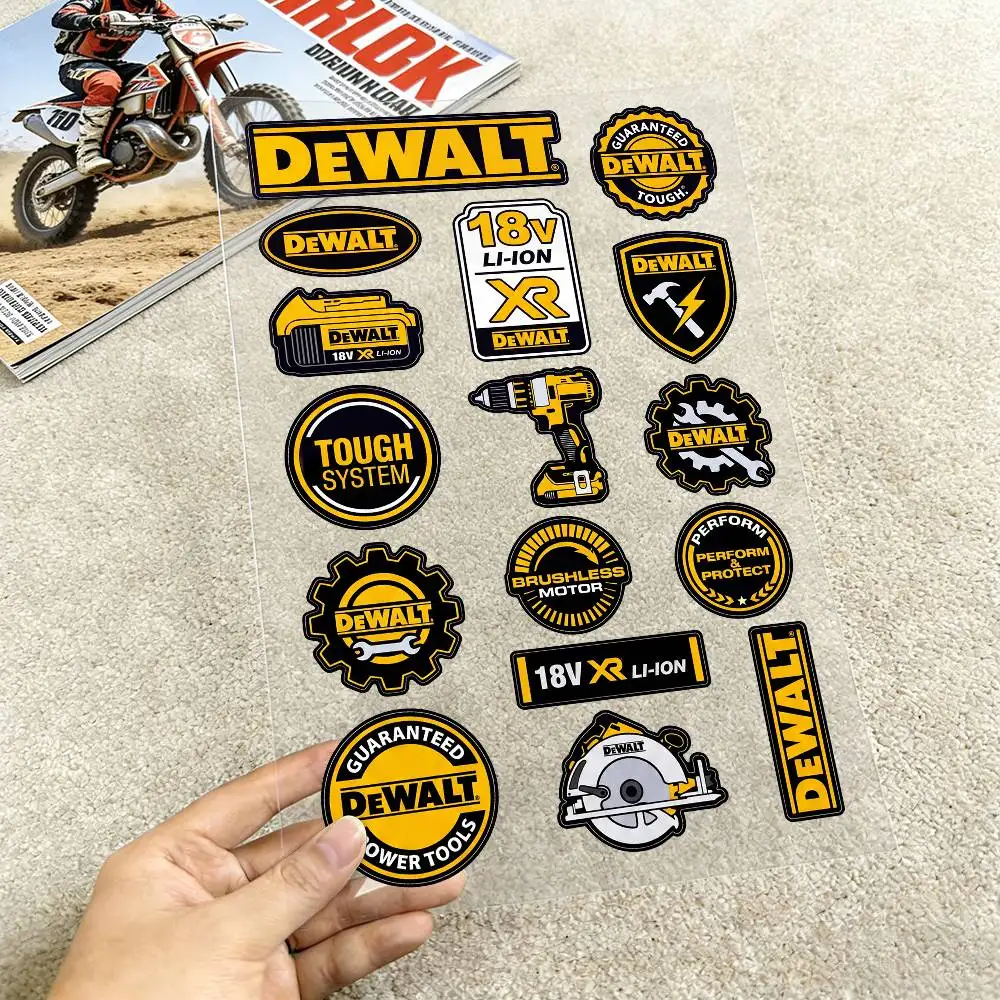 

Водонепроницаемые светоотражающие наклейки DEWALT для мотоциклов, легко снимаемые, для мотоциклов и автомобилей