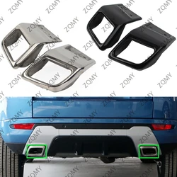 1Pcs Steel Car Rear Bumper Exhaust Tube Trim For Land Rover Range Rover Evoque 2010 2011 2012 2013 2014 2015 2016 2017 2018