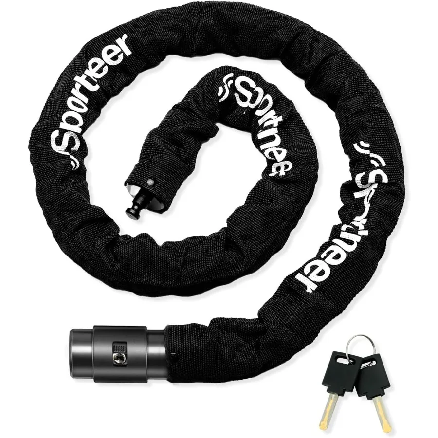

Велосипедный замок Sportneer: противоугонный велосипедный цепной замок толщиной 8 мм с 2 ключами, длина 3,2, 4 фута, сверхмощный противоугонный велосипедный замок