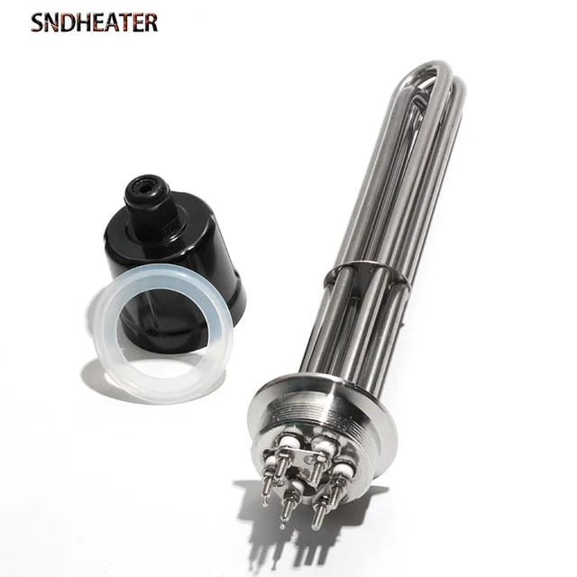 SNDHEATER 2” Tri Clamp Element Grzewczy do Podgrzewacza Wody 63mm Kołnierz SUS304 TEN 380V/220V Rura Grzewcza 3KW/4.5KW/6KW/9KW/12KW 1 szt.