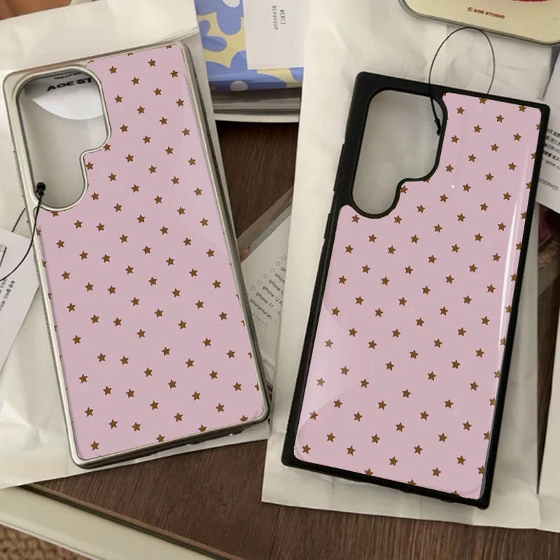ins star wave point Epoxy Phone Case Anti-drop For Samsung Galaxy 23/24/25/33 PLus FE ULTRA EDGE