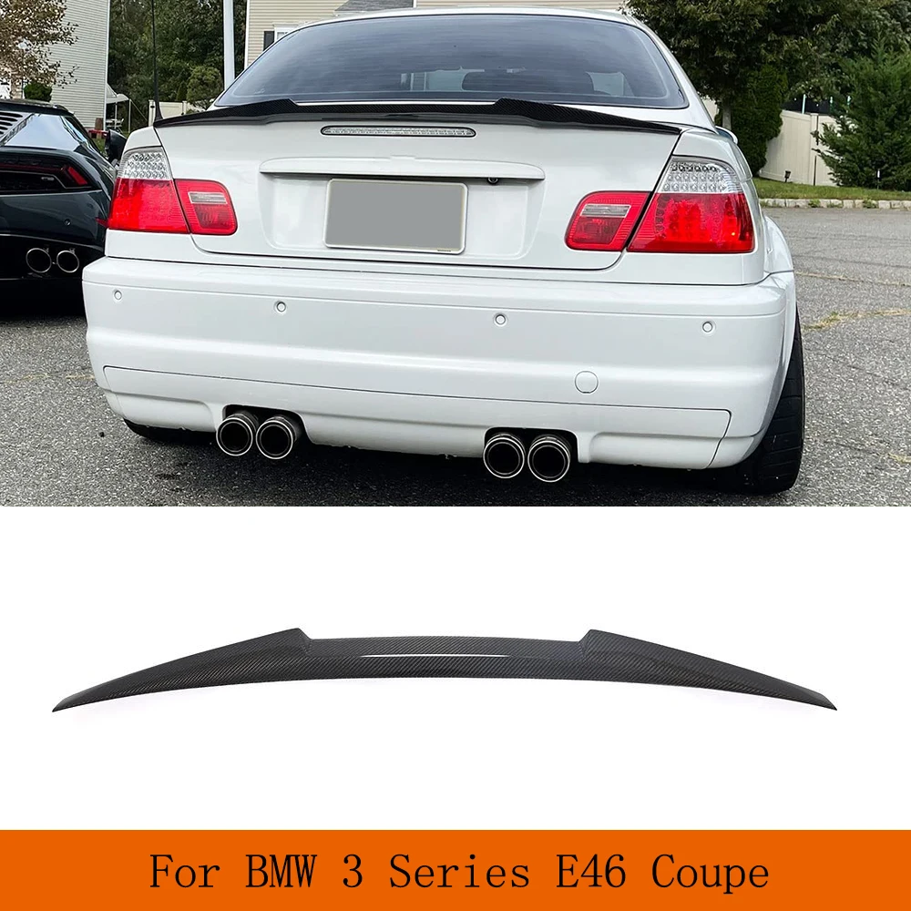 E46 Carbon Fiber Spoiler for BMW 3 Series E46 Coupe 1999-2006 Carbon Fiber Car Rear Spoiler Rear Trunk Wing Highkick Spoiler