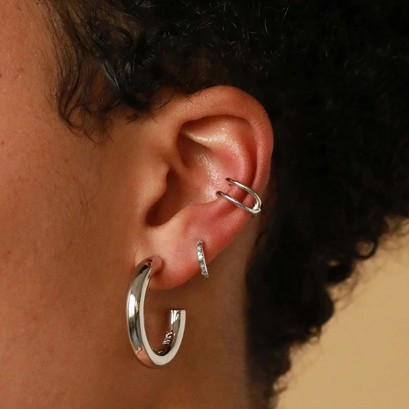 Ohrnadel aus 925er-Sterlingsilber, Vintage, kleiner Creolen-Ohrring für Damen, Geometrie, runde Silberohrringe, Party, Modeschmuck, Geschenk – Detail 14