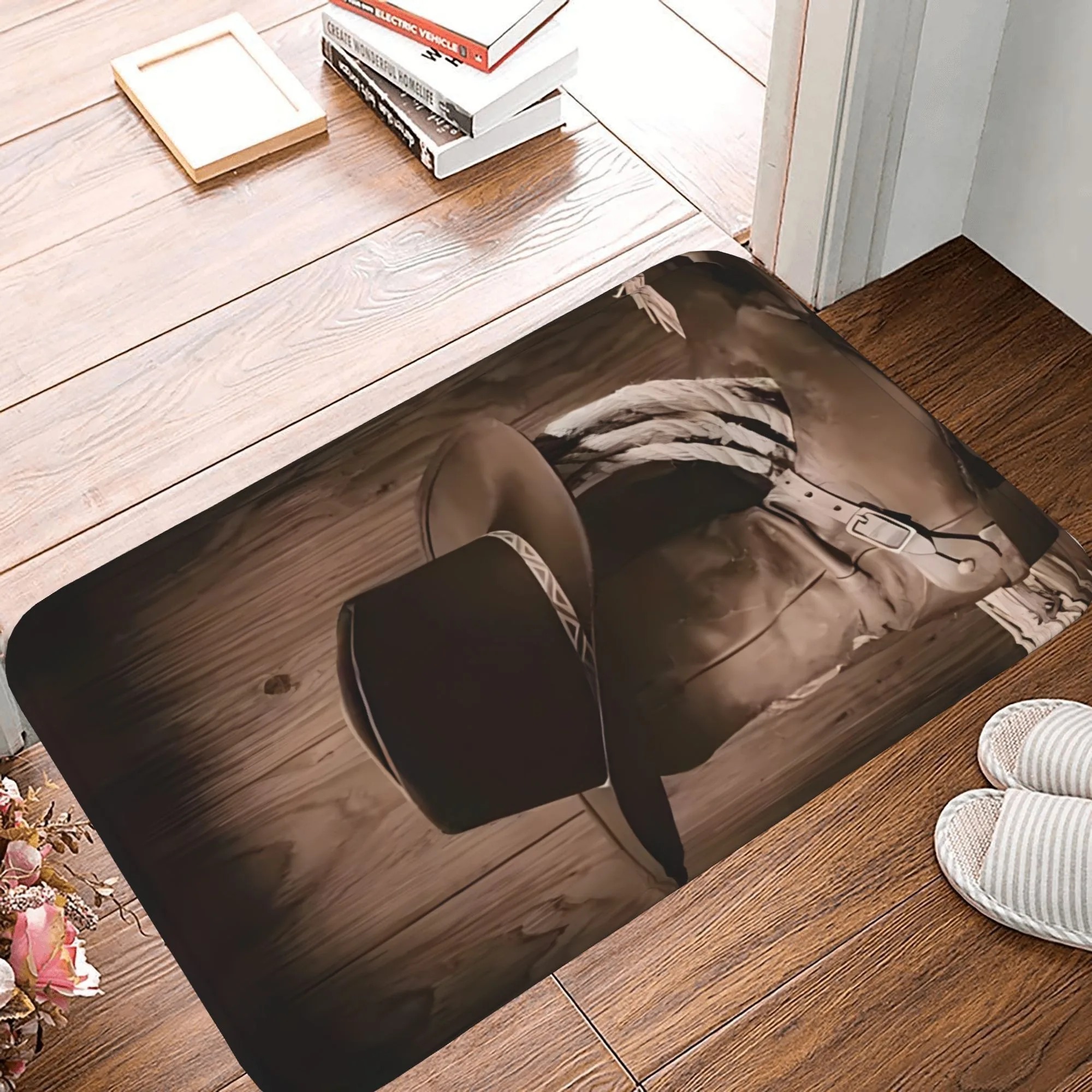 

1PC Hat and bag Pattern Kitchen Rug Non-Slip Door Mat Pop design Bathroom Rug Bath Mat Carpet for Home Sink Laundry Decoreeree