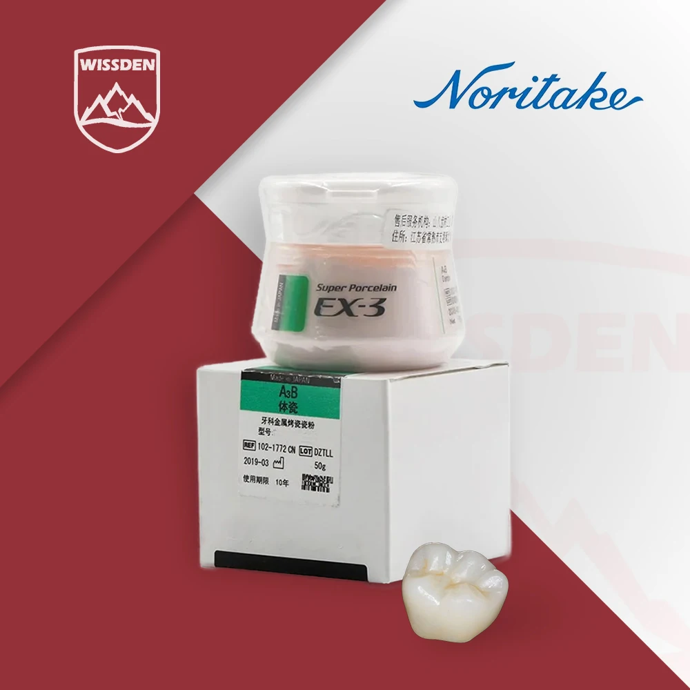 

50 г порошка керамического фарфора Noritake EX-3 оптом для отбеливания зубов и реставраций, материалы для зуботехнических лабораторий