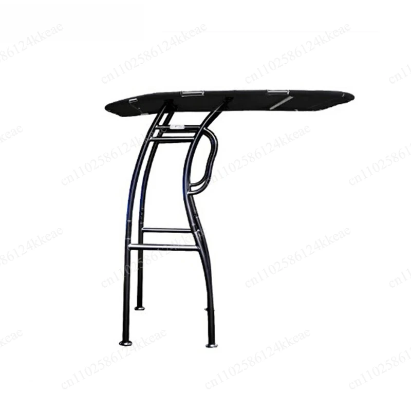 Pro2 T Top Black Coated Frame with Black Canopy Center Console Boat T-Top
