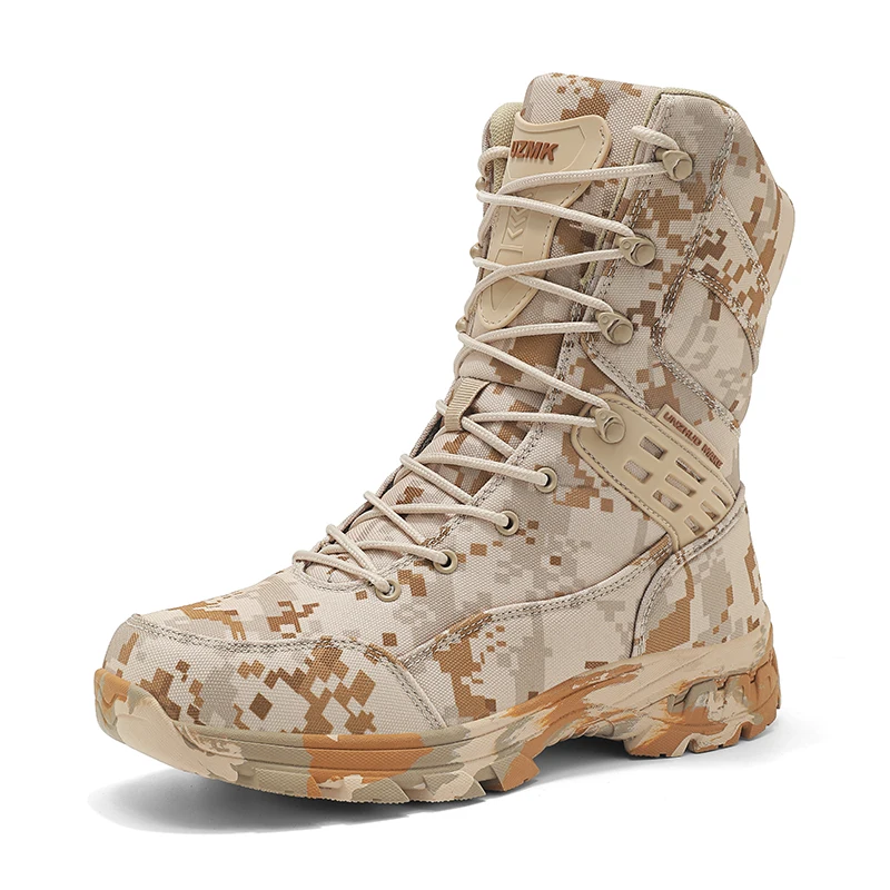 

Men Tactical Shoes Military Women Breathable Male Army Boots Climbing Hiking Boots Camping Lace Up High Quality Safety Unisex