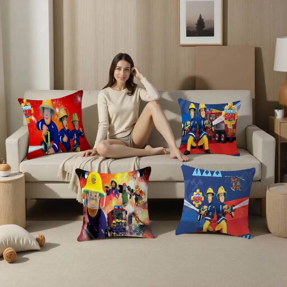 British Animated F-Fireman Sam Pillow Gifts Home Office Furnishings Bedroom Sofa Car Cushion Cover Case 45x45cm