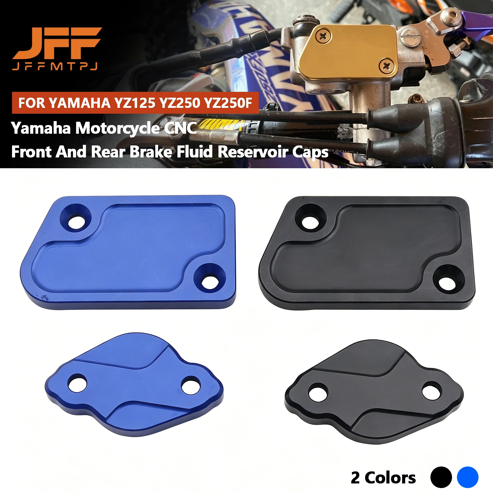 

Motorcycle CNC Front Rear Brake Fluid Reservoir Cover Cap For YAMAHA YZ125 YZ250 YZ250F YZ426F YZ450F 08-20 YZ125X WR250F WR450F