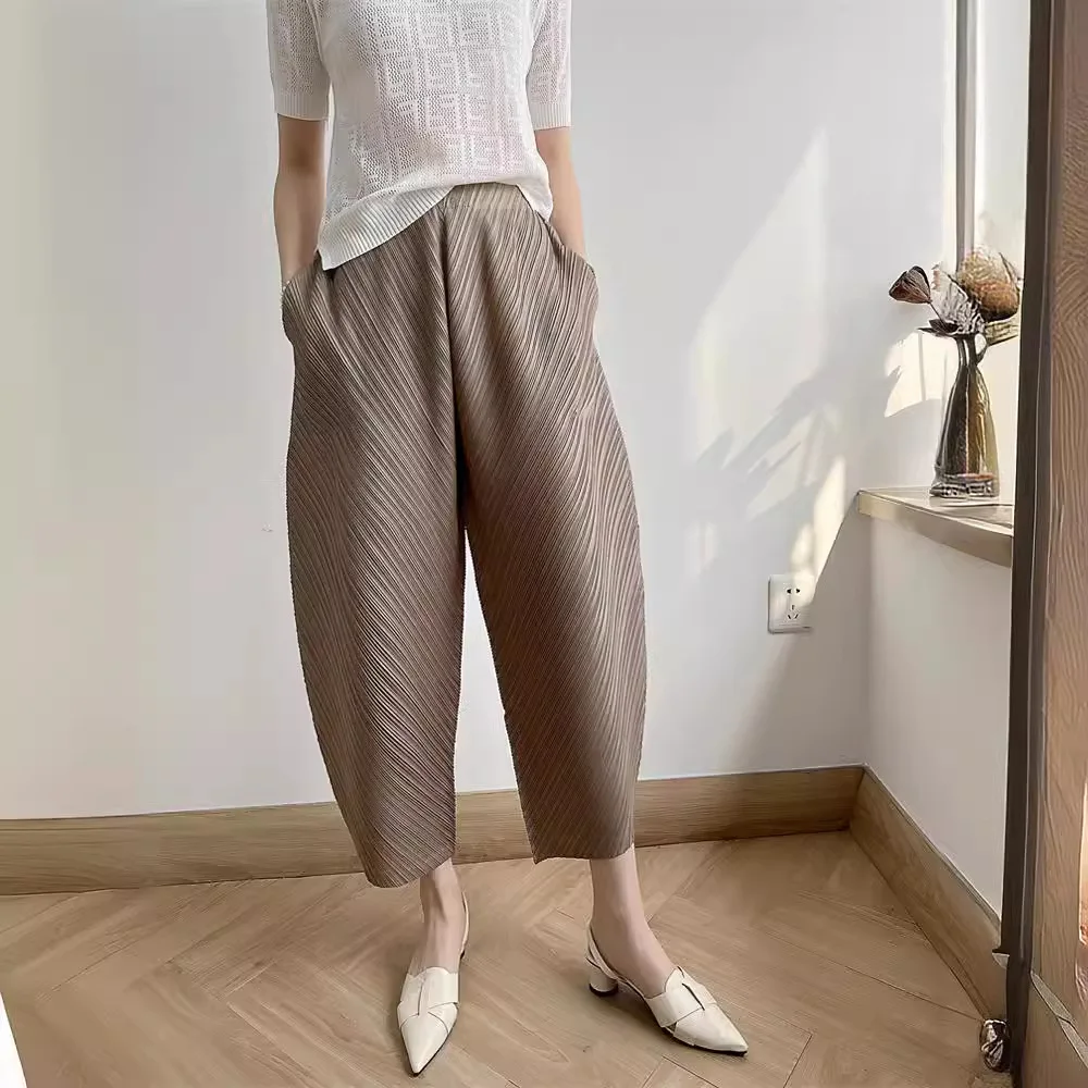 Pleated Pants Women's 2026 New Banana Pants Fashion All-Match Pleated Pants Casual Loose Wide-Leg Pants Streetwear Women