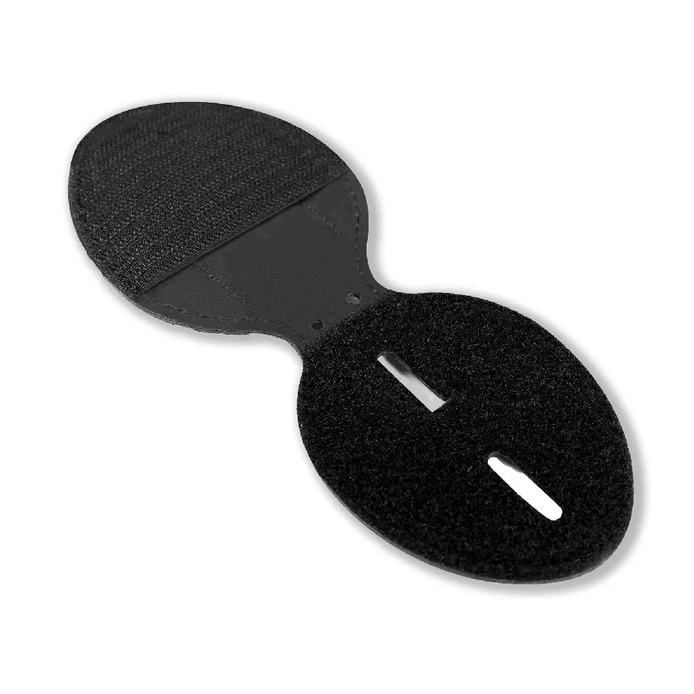 Premium Leather Oval Badge Protective Case Shield Identification Holder For Security Professional Uniform Gear