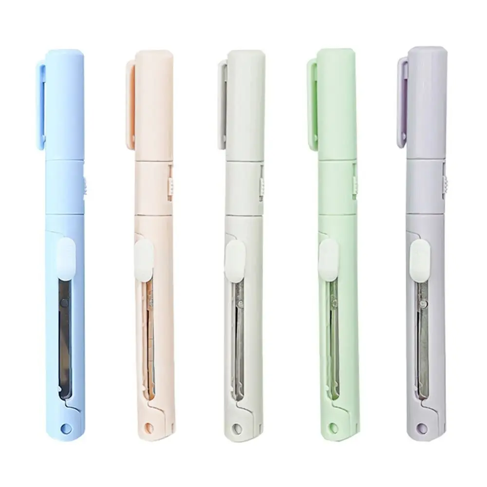 Stift form Schere Mini tragbare faltbare Schere multifunktion ale Keramik Taschen messer Papiers ch neiden Kunstwerk zeug Schul material