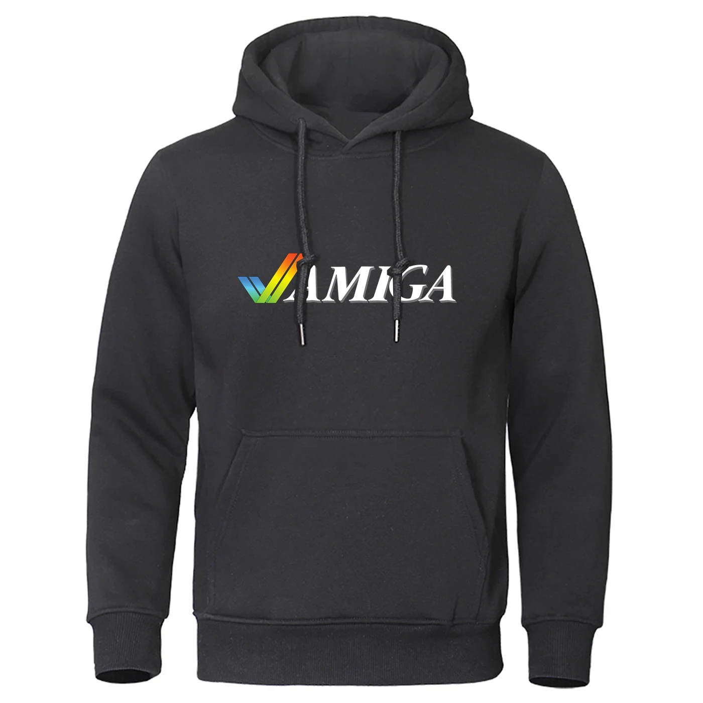 Commodore Amiga 2025 Men's Popular Spring And Autumn Casual New Solid Color Drawstring Pullovers Hoodies Comfortable Tops