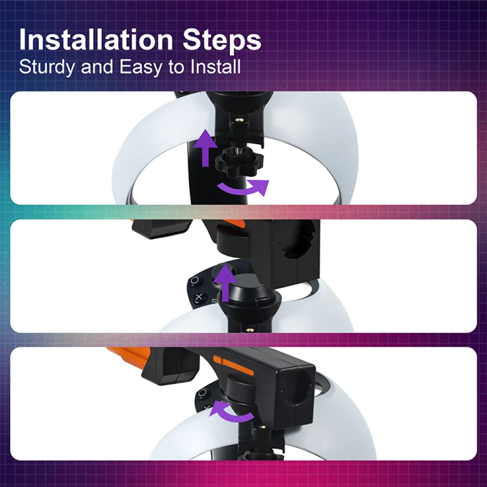 마그네틱 VR 핸들 건 모양 거치대 키트, ABS 권총 VR 그립 어댑터 건 주식, PS VR2 슈팅 게임 VR 액세서리