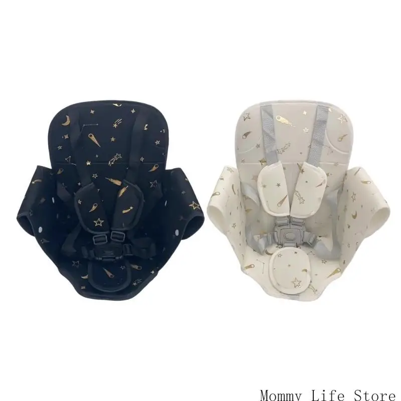 

5-Point Safety Harness Baby Pad, High Back Support Cushion Universal for Strollers