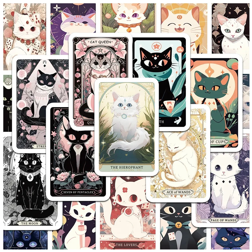 Phone Cases Wholesale - 10/30/78 adet Sevimli Kedi Tarot Kartları