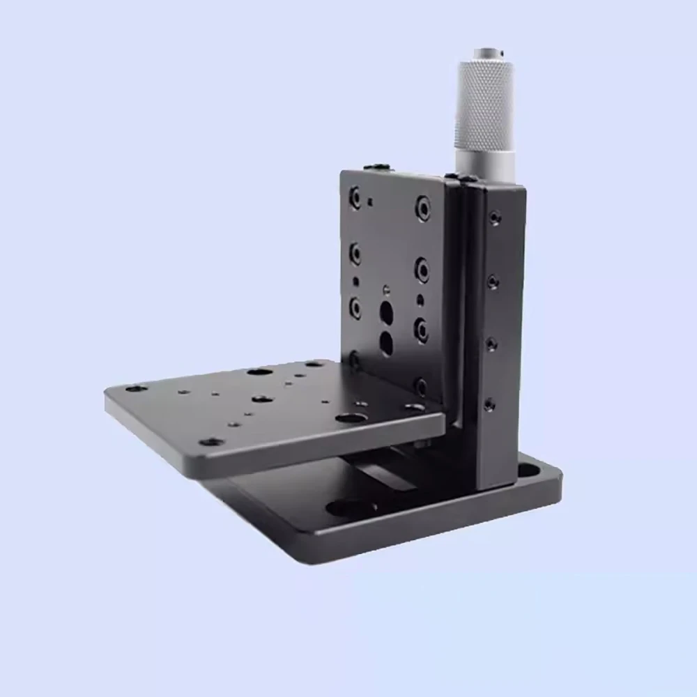 

High Precision Manual Lift Table Fine Adjustment Vertical Drive Displacement Table Laboratory Aluminum Alloy Z-Axis Lifter