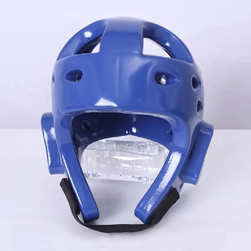 Head Protection Taekwondo Helmet Gear S/M/L Portable Muay Thai Helmet PU Material One-Time Molding Karate Helmet Combat Sport