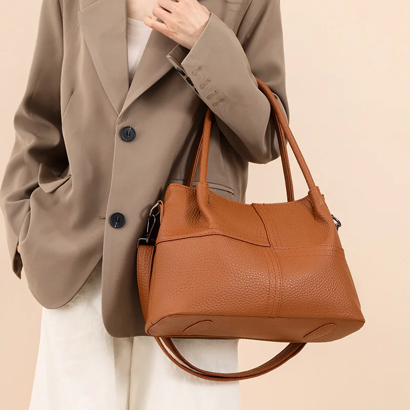 

Light Luxury High-end Shoulder Bag, Foreign Trade Large-capacity Commuter Messenger Bag Texture Office Worker Handbag Women