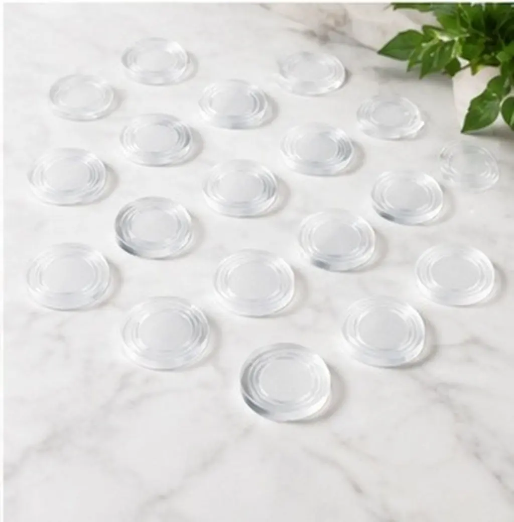 50Pcs Round Silicone Bumper Pads Transparent Anti-Slip Furniture Cushions for Glass Table Top Protection Soft Wear-Resistant