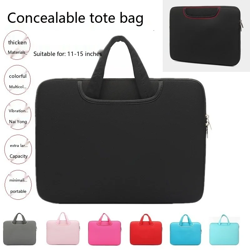 Cotton Laptop Tote Bag 11-17 Inch Handbag Carrying Case for Notebook Tablet Travel