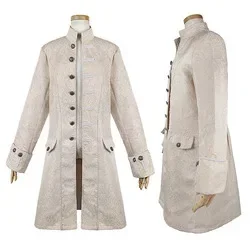 Men's Medieval Coat Retro Mid-length Windbreaker