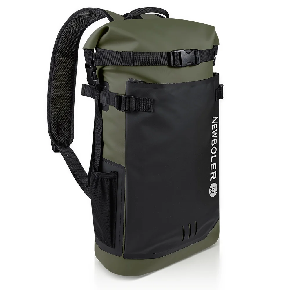 Schwimm-PVC-Packtasche, wasserdichter Rucksack für Damen und Herren, 35L, Schultertasche für Kajak, Trekking, Rafting, Surfen, Bootfahren – Detail 16